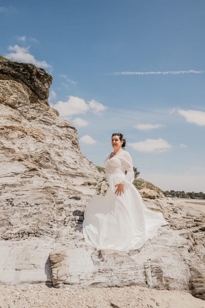 photographe mariage bretagne seance sur la plage avec photographe de mariage à rennes