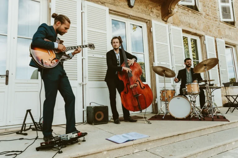 photographe mariage groupe de musique vin d'honneur