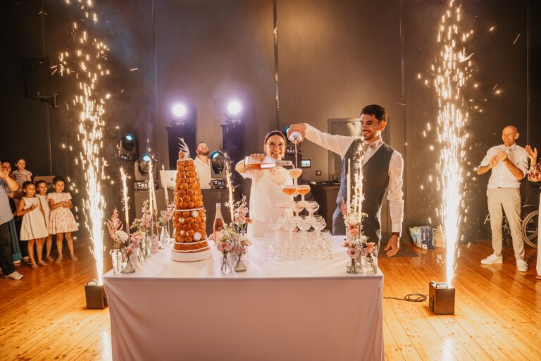 soirée de mariage présentation du gateau